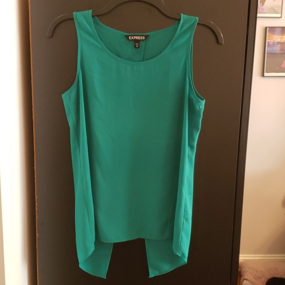 EXPRESS Flowy Sleeveless Top w/ mid slit